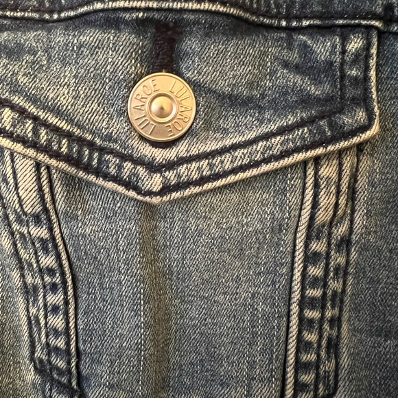 Women’s Large LuLaRoe Embroidered Denim Jacket - Picture 4 of 5